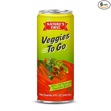 Veggies to Go, 240ml Can Vegetable Juice, Natural Mix